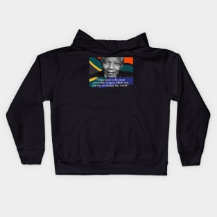 Nelson Mandela - Learn and teach Kids Hoodie